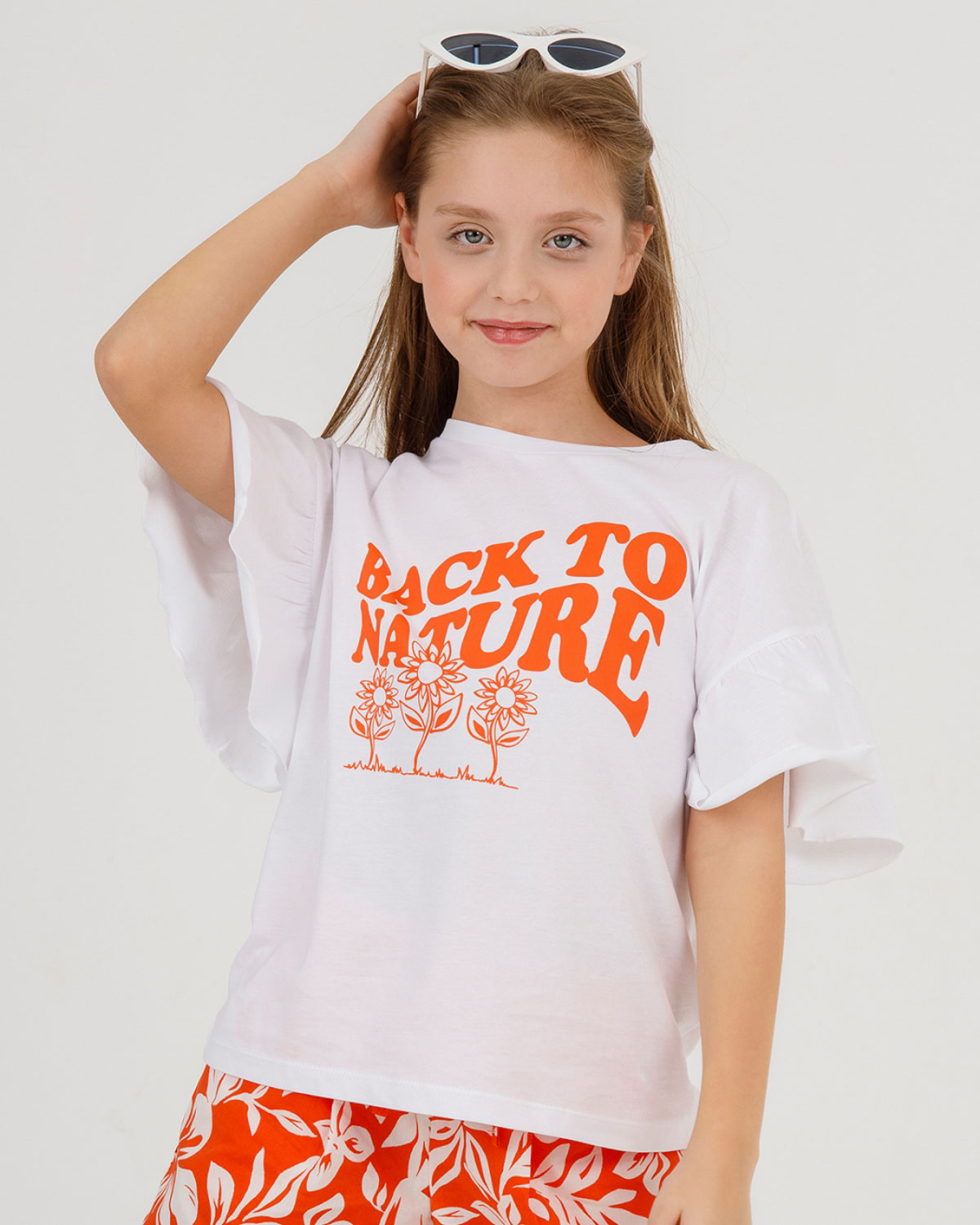 DMB KIDS 2956 Футболка (цвет: Белый\оранжевый) DMB KIDS 2956 Футболка (цвет: Белый\оранжевый)